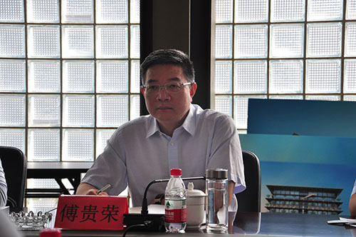 宁波市江北区区委副书记、区长傅贵荣一行莅临我公司调研指导工作