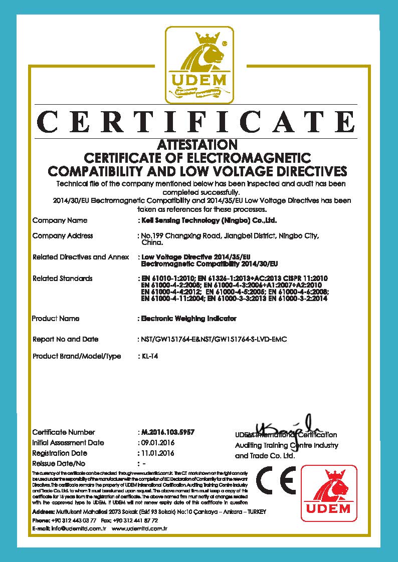 CE认证（KL-T4）